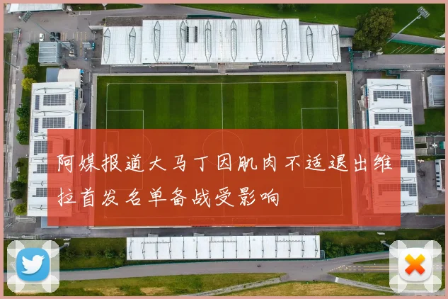 阿媒报道大马丁因肌肉不适退出维拉首发名单备战受影响