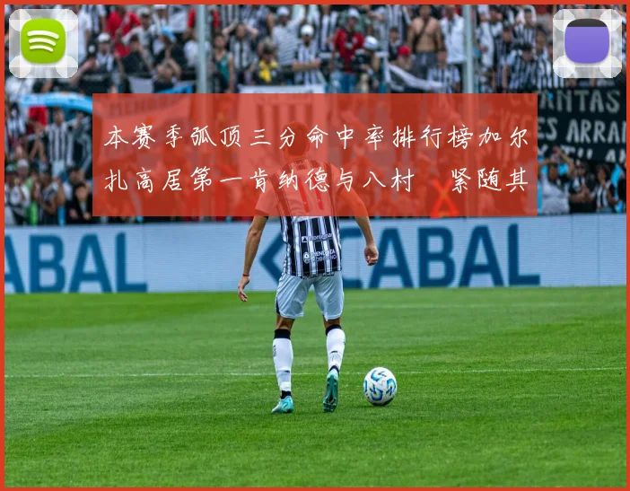 本赛季弧顶三分命中率排行榜加尔扎高居第一肯纳德与八村塁紧随其后